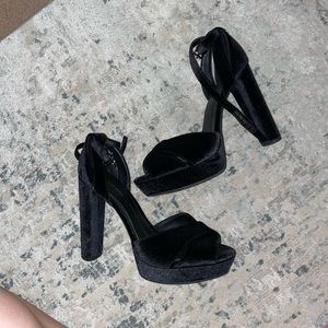 Black platform heels